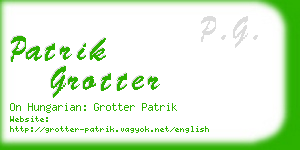 patrik grotter business card